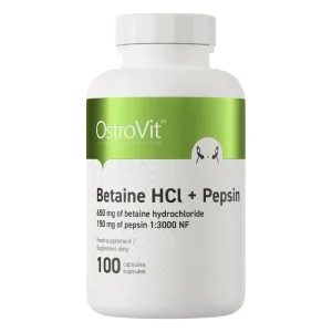 OstroVit Betaina HCl + Pepsina, 100 capsule