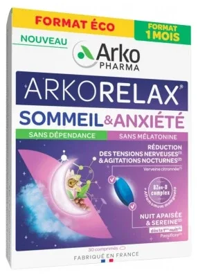 Arkopharma Arkorelax Somn și Anxietate 30 de comprimate — preț și oferte