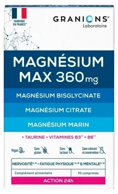 Granions Magneziu Max 360 mg 90 de comprimate — preț și oferte