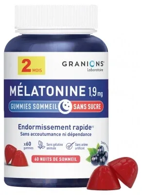 Granions Melatonină 1,9 mg 60 de jeleuri