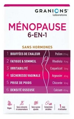 Granions Menopauză 6-în-1, 60 de comprimate