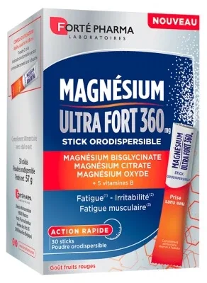 Forté Pharma Magneziu Ultra Fort 360 mg, 30 de stickuri bucale — preț și oferte