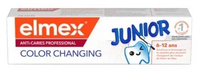 Elmex Pastă de dinți Junior Anti-Carii Professional cu schimbare de culoare 75 ml — preț și oferte