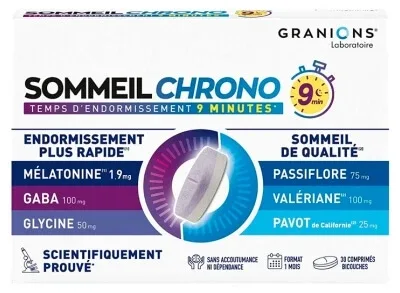 Granions Sommeil Chrono 30 comprimate cu două straturi — preț și oferte