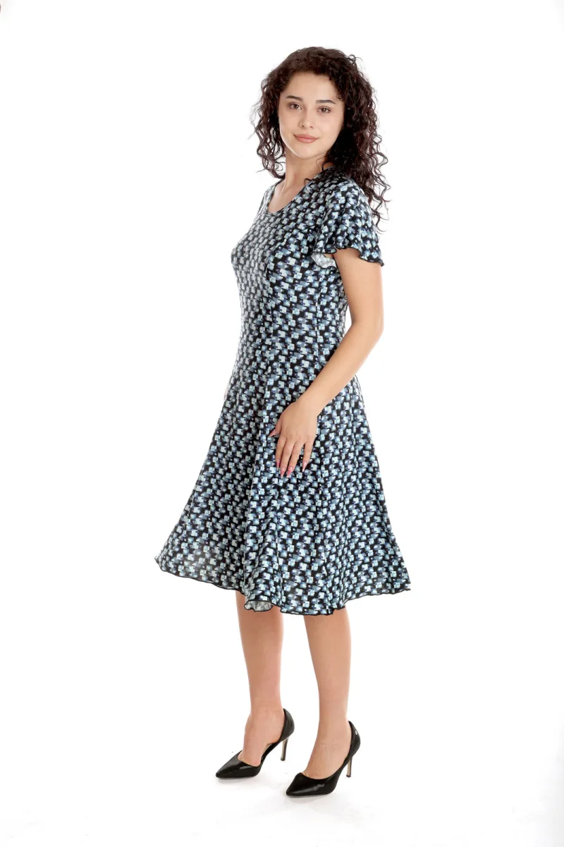 Rochie clini CV24033 negru/albastru/alb, Cesy | marimea S CESY INFINITY — preț și oferte