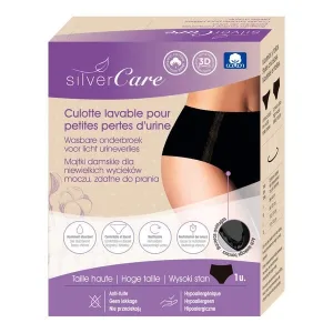 Silver Care, lenjerie pentru femei pentru incontinență ușoară, talie înaltă, L, negru, 1 buc.