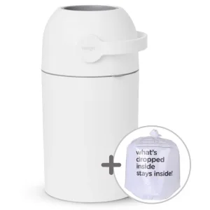 Magic Majestic, coș pentru scutece folosite, alb, 40 l + saci, 15 bucăți