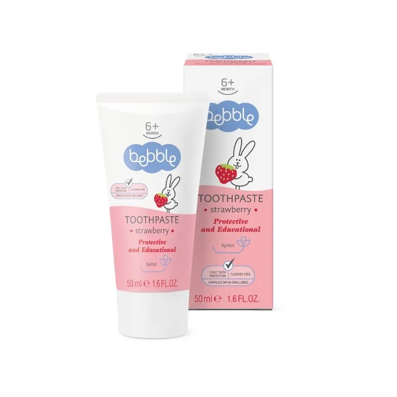 Pasta de dinti cu aroma de capsune, 6+ luni, 50 ml, Bebble — preț și oferte