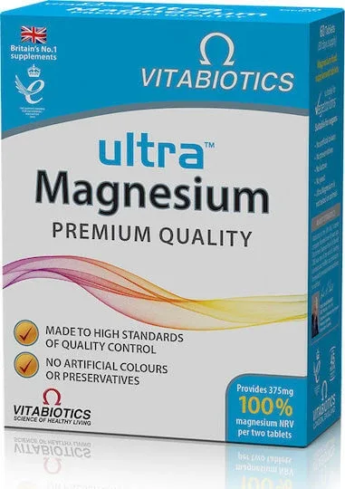 Vitabiotics Ultra Magneziu 375mg 60 comprimate — preț și oferte