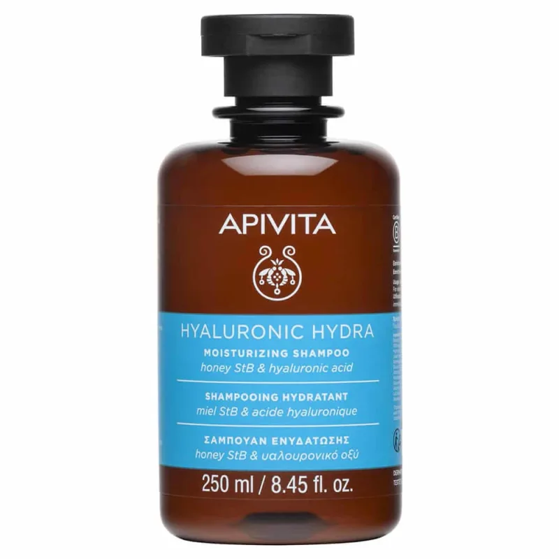 Șampon hidratant Apivita Hyaluronic Hydra cu miere StB și acid hialuronic 250ml — preț și oferte