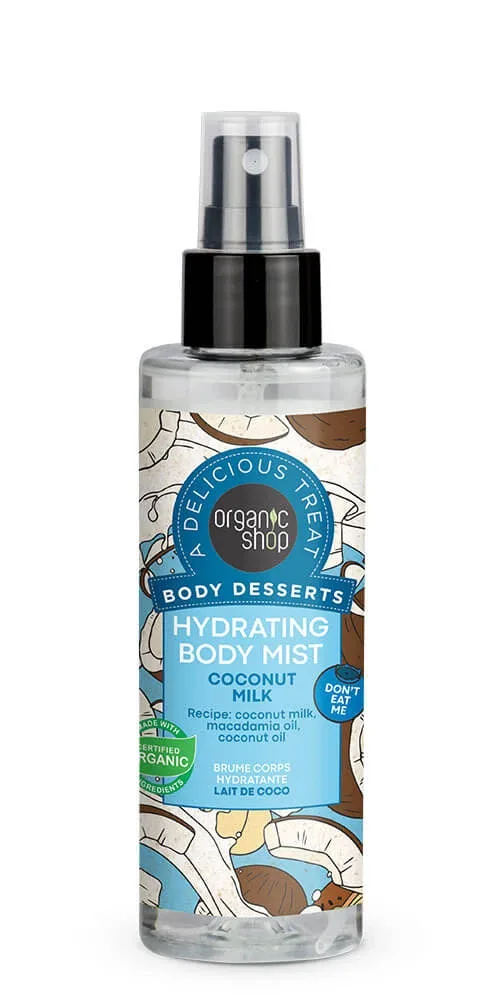 NATURA SIBERICA Organic Shop Body Desserts Lapte de nucă de cocos, ceață hidratantă pentru corp, 200 ml — preț și oferte