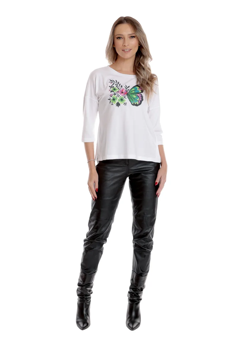 Bluza broderie dama DI25BB06 alb butterfly, Dress to Impress | marimea 44/46 DRESS TO IMPRESS INFINITY — preț și oferte