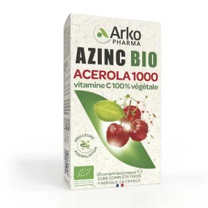 Arkopharma Azinc Acerola 1000 Vitamina C naturală Bio 30 comprimate masticabile