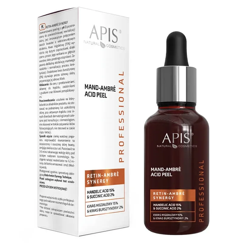 Apis Professional Retin Ambre Synergy, peeling acid, acid mandelic 15% + acid succinic 2%, 30 ml — preț și oferte