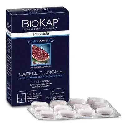 Biokap anti-căderea părului millet man forte cu trichofoltil 60 comprimate — preț și oferte