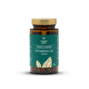 Vitamina D3 5500 UI, favorizează la asimilarea calciului și fosforului, 60 softgels