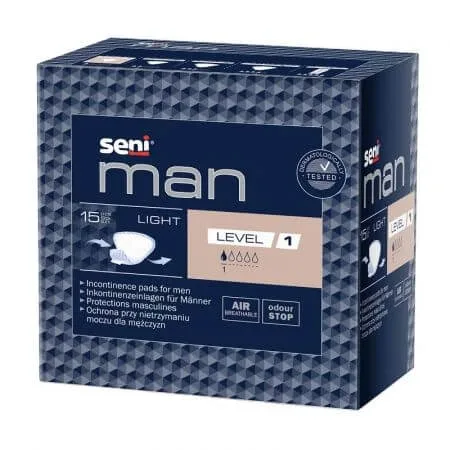 Absorbante urologice Normal Level 1 Man, 15 bucati, Seni — preț și oferte