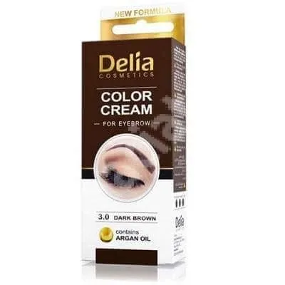 Crema coloranta pentru sprancene nuanta Dark Brown, 15 ml, Delia Cosmetic Delia Cosmetics — preț și oferte