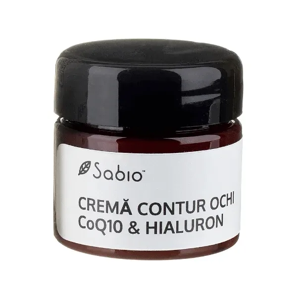 Cremă contur ochi cu Acid Hialuronic și Coenzima Q10, 15 ml, Sabio — preț și oferte