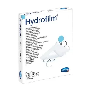 Hidrofilm, pansament cu folie transparentă, steril, 6 cm x 7 cm, 10 buc.