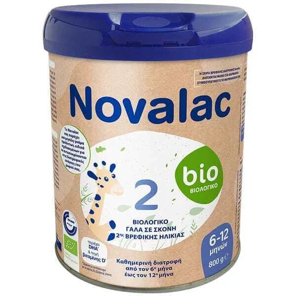 NOVALAC 2 Bio Lapte praf pentru sugari 6-12 luni 800g — preț și oferte