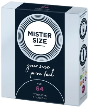 Mister Size, prezervative de 64 mm, 3 bucăți