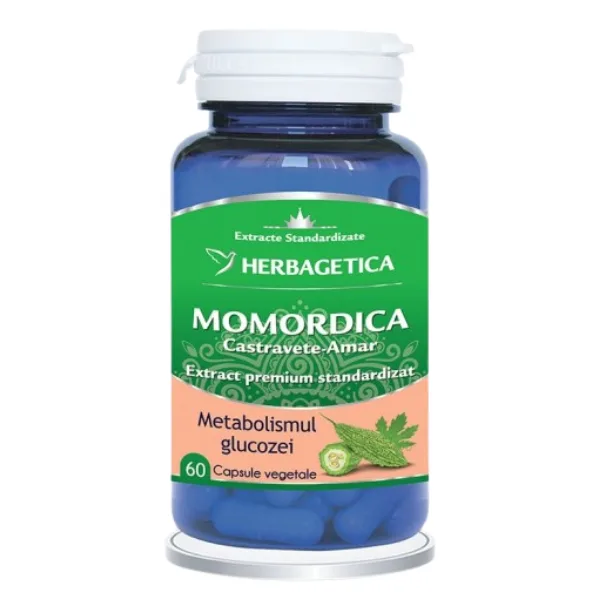 Momordica Extract Castravete-Amar, Herbagetica | 60 capsule — preț și oferte