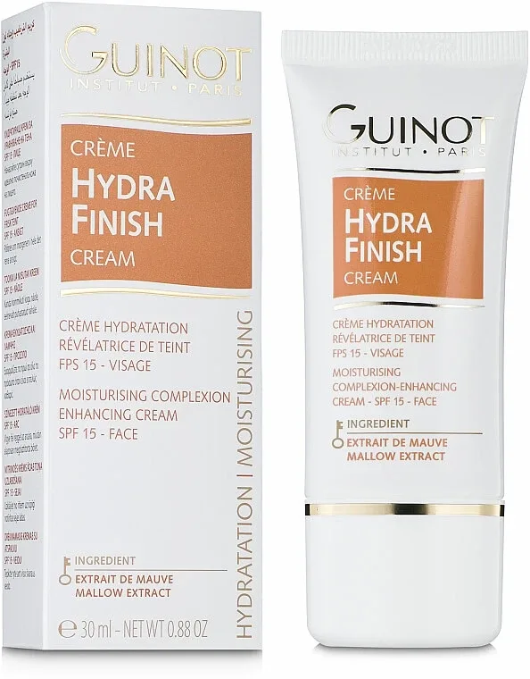 Crema de fata Guinot Hydra Finish Cream SPF 15 efect de hidratare si protectie UV 30ml — preț și oferte