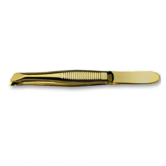 Penseta metalica pentru sprancene Kiepe Carbon Steel Gold — preț și oferte