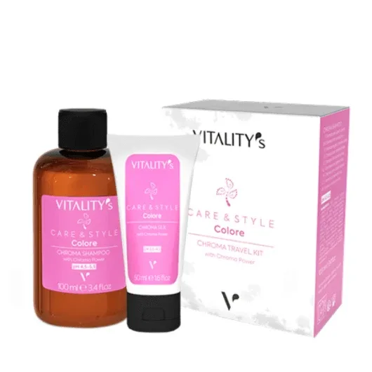 Set pentru par vopsit Vitality's Care&Style Colore Chroma Travel Kit 1x100ml 1x50ml — preț și oferte