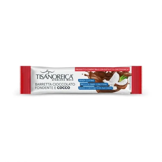 Baton proteic ciocolata neagra si cocos Gianluca Mech Tisanoreica Barretta Cioccolato Fondente e Cocco 1x35gr — preț și oferte