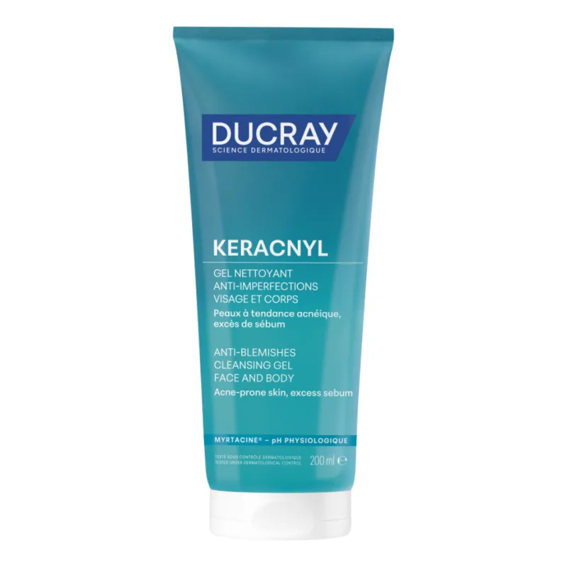 Gel spumant pentru pielea cu tendinta acneica Keracnyl, 200 ml, Ducray — preț și oferte