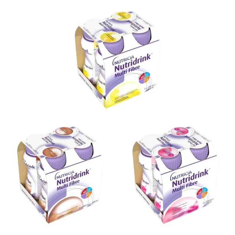 Nutridrink Multi Fibre aromă mix 12x200 ml NUTRICIA — preț și oferte