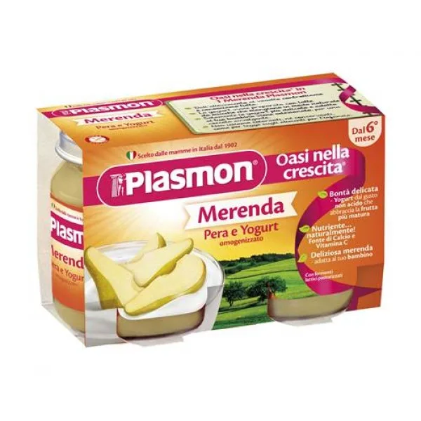 Piure din para si iaurt fara gluten, 2 x 120g, Plasmon — preț și oferte