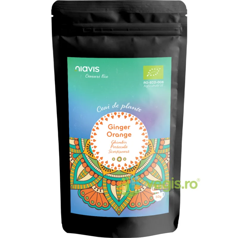 Ceai Ginger Orange Ecologic/Bio 50g NIAVIS — preț și oferte