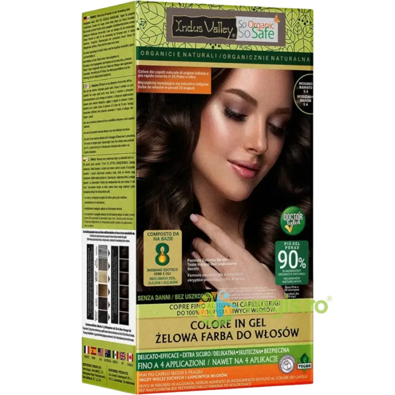 Vopsea de Par Henna Gel 6.0 Blond Inchis 220g INDUS VALLEY — preț și oferte