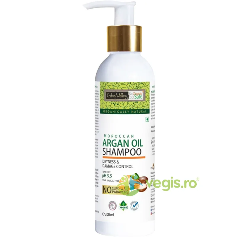 Sampon cu Argan pentru Par Uscat si Degradat 200ml INDUS VALLEY — preț și oferte