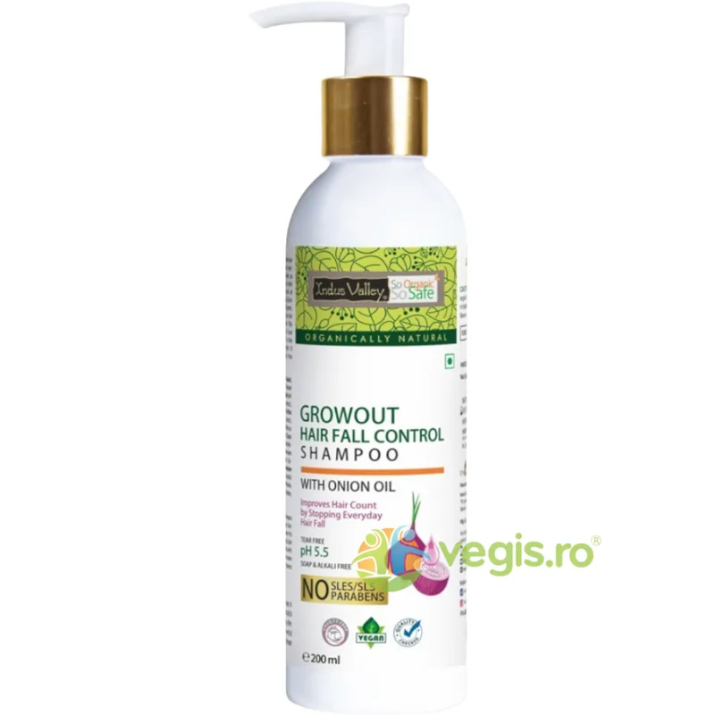 Sampon Anticadere si Crestere Par cu Urzica Growout 200ml INDUS VALLEY — preț și oferte
