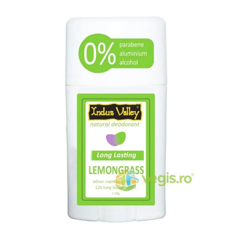 Deodorant Stick cu Lemongrass 50g INDUS VALLEY — preț și oferte