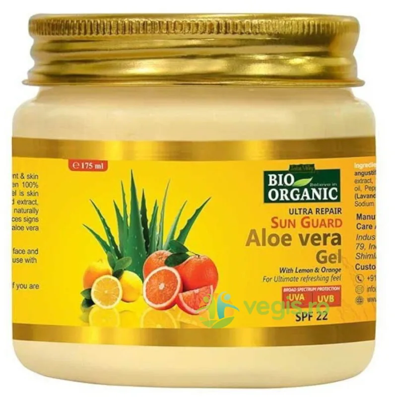 Gel de Aloe Vera cu SPF22 Sun Guard 175g INDUS VALLEY — preț și oferte