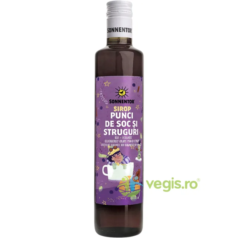 Sirop Punci Fructe de Soc si Struguri Ecologic/Bio 500ml SONNENTOR — preț și oferte