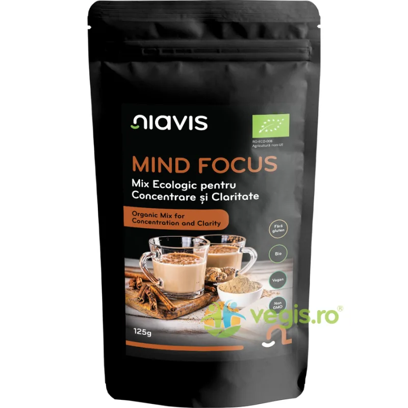 Mind Focus Mix pentru Concentrare si Claritate Ecologic/Bio 125g NIAVIS — preț și oferte