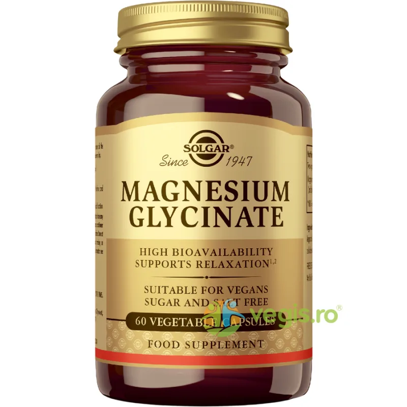 Magnesium Glycinate 60cps vegetale SOLGAR — preț și oferte