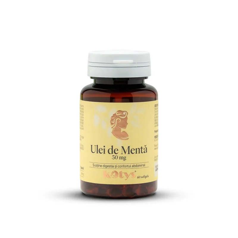 Ulei de mentă, susține digestia și confortul abdominal, 60 softgels, Kotys Produse Kotys — preț și oferte