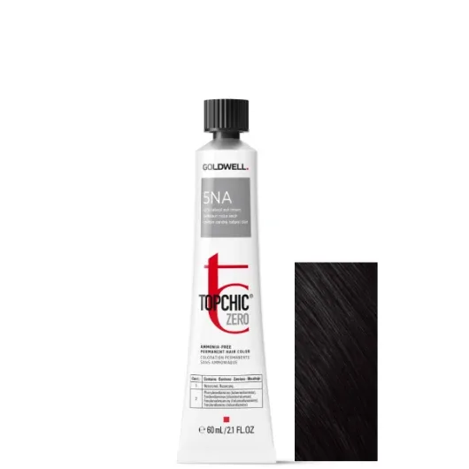Vopsea permanenta de par fara amoniac Goldwell Topchic Zero 5NA 60ml — preț și oferte