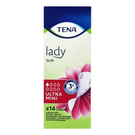 Absorbant pentru incontinenta Lady Slim Ultra Mini, 14 bucati, Tena — preț și oferte