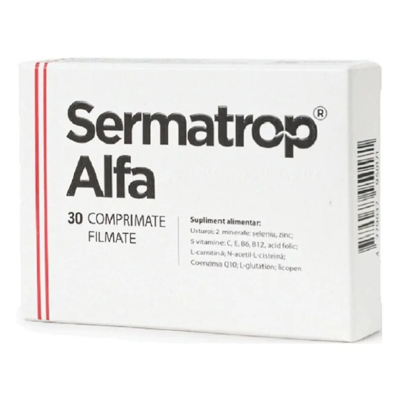 Sermatrop Alfa, 30 comprimate filmate CHIMIMPORTEXPORT-PLURIMEX SRL — preț și oferte