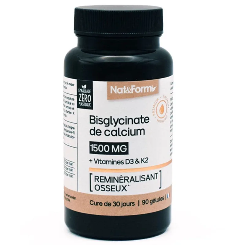 Nat&Form Premium Bisglicinat de calciu 90 capsule — preț și oferte