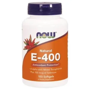 NOW FOODS E-400 Vitamina E 400 + Seleniu, 100 caps