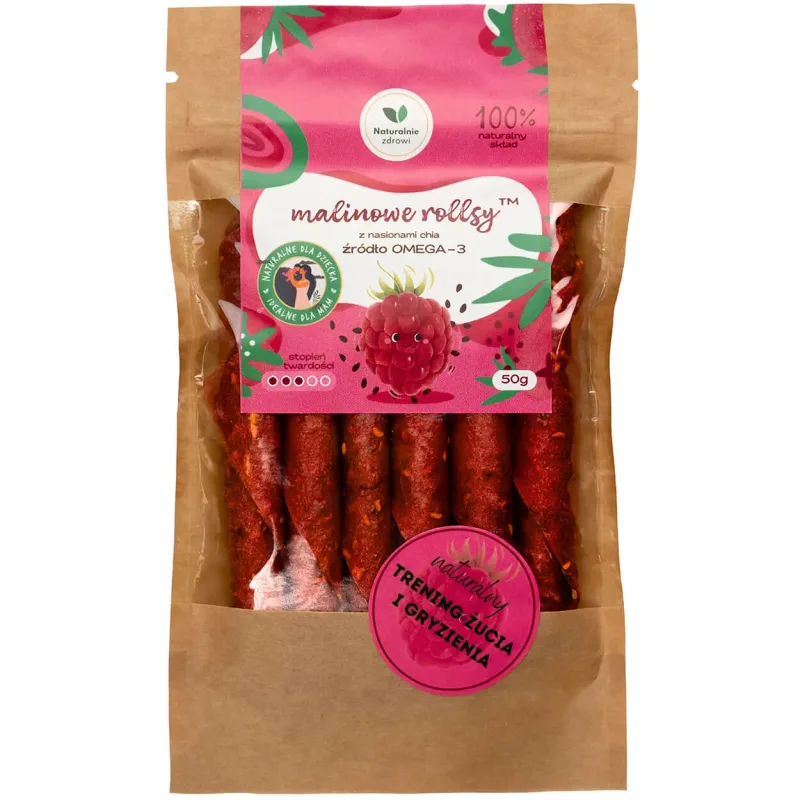 Naturally Healthy Rulouri de zmeură cu semințe de chia, 50 g — preț și oferte